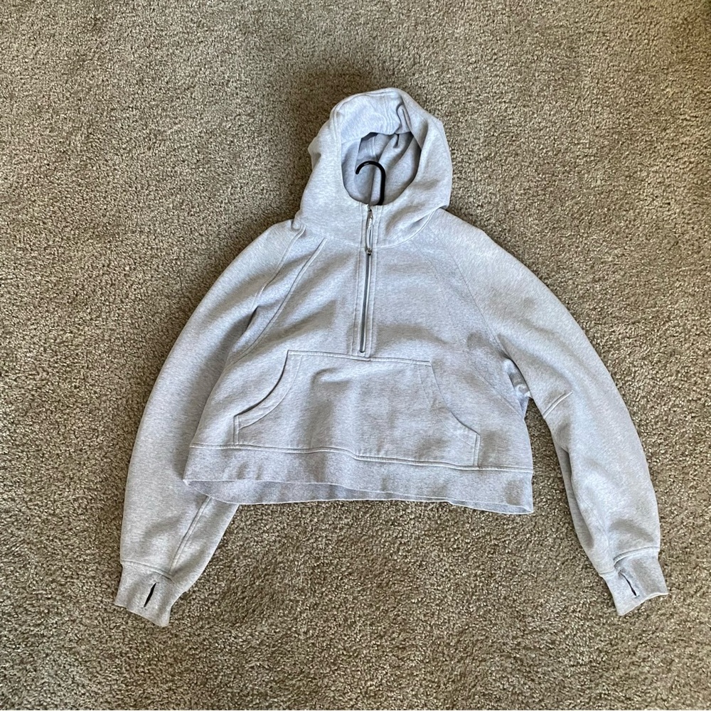 Lululemon Scuba Oversized Half-Zip Light Gray Women's Hoodie